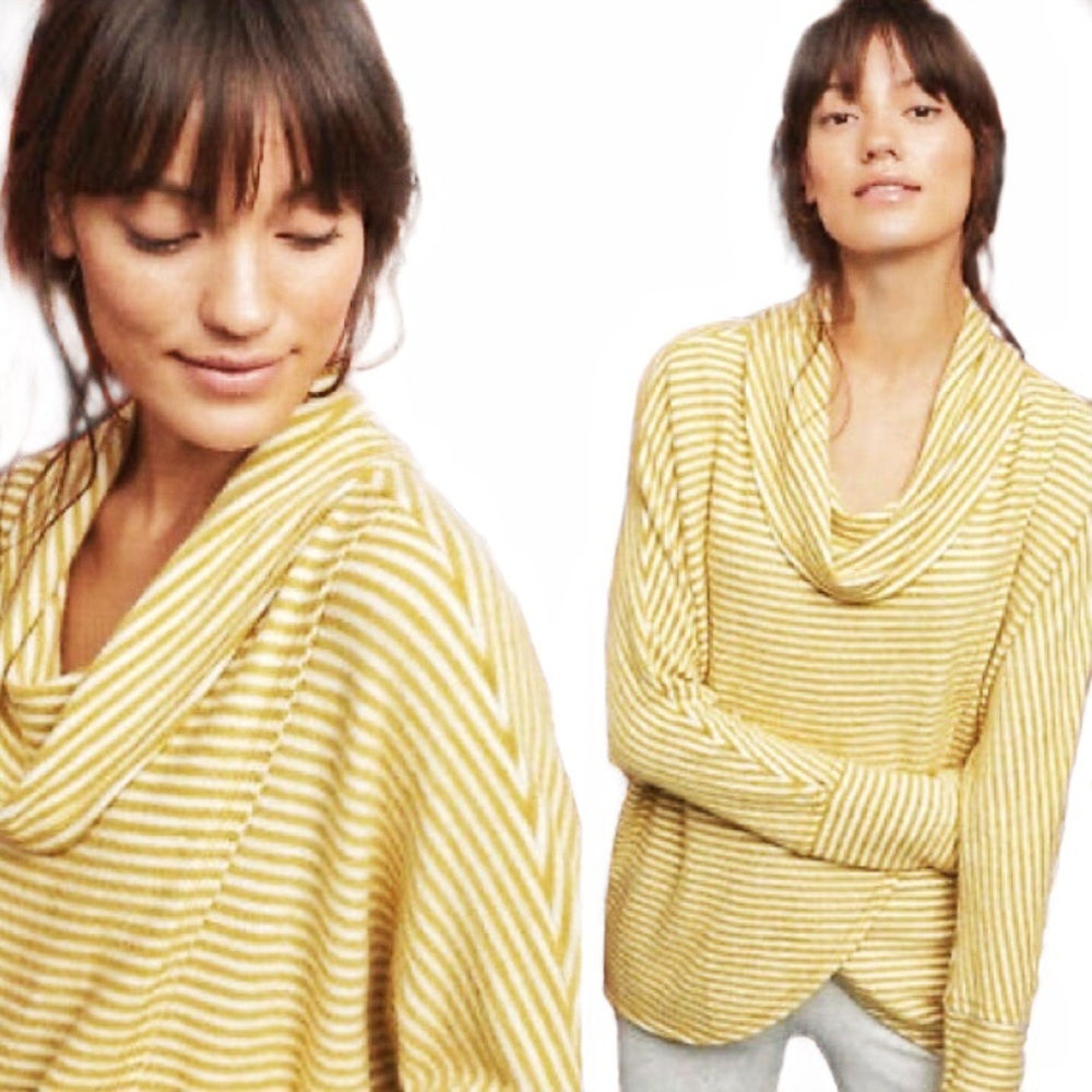 Anthropologie Saturday Sunday Striped Cowl Neck Sm